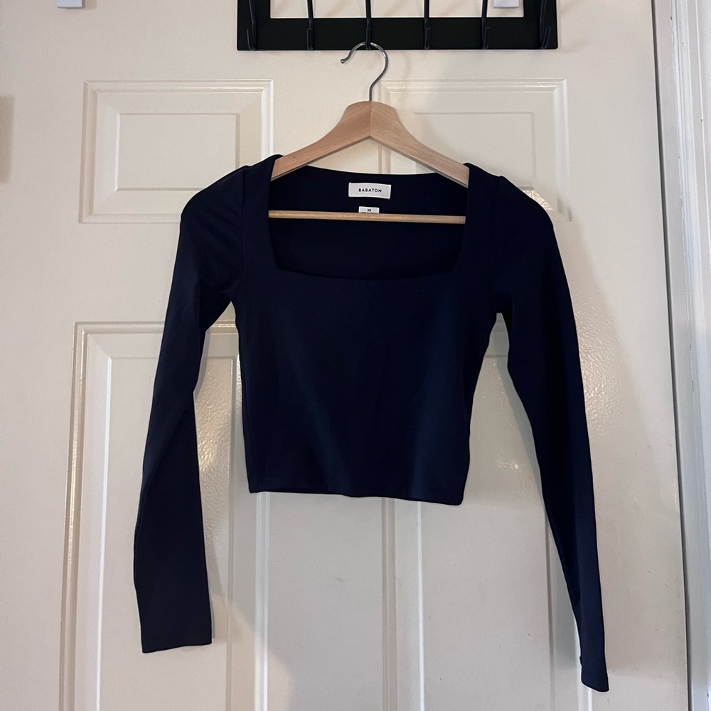 Babaton Long Sleeve Square Neck Top
